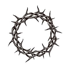 a crown of thorns on a white background royalty illustration