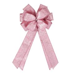 a pink bow on a white background