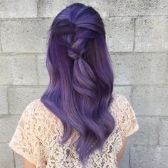 Purple Balayage For Brunettes Dark Purple Hair Color, Purple Hair Highlights, Lavender Hair Colors, Purple Balayage, Platinum Blonde Hair Color, Color Highlights