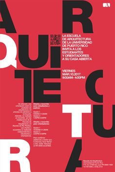 a red poster with black and white letters on it's front cover that says, puerte teu