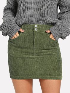 Latest Skirts, Corduroy Shorts, Bodycon Fashion, Corduroy Skirt, Skirts Online