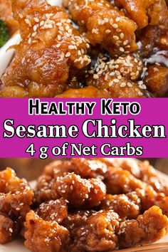 healthy keto sesame chicken 4g net carbs