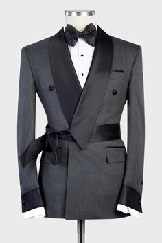 Allaboutsuit custom made this Basil Grey Fashion Two Pieces Bespoke Men Suits With Black Shawl Lapel with rush order service. Discover the design of this Black Solid Shawl Lapel Single Breasted mens suits cheap for prom, wedding or formal business occasion. Mens Suit Black, Tuxedo Suit For Men, Men Suits Black, Gray Fashion, Suits Prom, Black Shawl, Mens Formal Wear