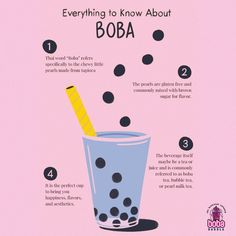 an info poster explaining how to drink boba