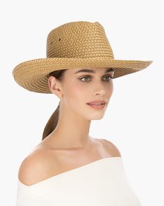 A fedora with a generous up-turned brim is a standout among women’s sun hats for sale online. Made on our designed patented Squishee® straw, this hat can be packed upside down in your suitcase for travel. The classic shape offers advanced sun protection and durability. A wired brim can be worn up or down to suit your mood and your face. Antique brass eyelets punctuate the sides of the crown, providing air flow, so your head stays cool even on the hottest of days. Blocks 95% of UVA/UVB rays Packa Boater Hat Women, Summer Headwear, Packable Hat, Womens Fedora, Straw Fedora Hat, Fedora Hat Women, Straw Fedora, Boater Hat, Social Status