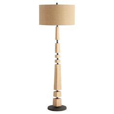 Cyan - 11454 - One Light Floor Lamp - Adonis - Tan And Black Black Wood Floors, Floor Lamp Styles, Iron Stand, Wood Floor Lamp, Floor Lamp Design, Black Floor Lamp, Lamps For Sale, Cyan Design, Led Floor Lamp