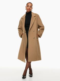 THE SLOUCH™ COAT | Aritzia Dark Cargo Pants, Winter Travel Clothes, Slouch Coat, Best Winter Jackets, Long Sleeve White Shirt, Outfits For Mom, Closet Revamp, Canada Style, Aritzia Jacket