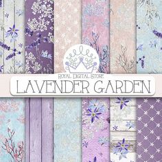 lavender garden digital paper pack for scrapbooking, crafts and more by royal digital store