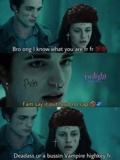 the twilight saga is shown in two different languages, with one saying that it's not