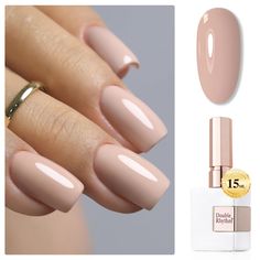 PRICES MAY VARY. All Season GEL POLISH: 1 pc 15ml gel polish for all season with pearl white bottle, need to be cured under UV or LED Lamp for 60-139s. Must apply with Base Gel and Top Coat. Please shake the bottle or warm it with hot water before use, to acheive a better effect. HIGH DURABILITY: Easy to apply even for the beginner, effect last long for 47 days and bring you high gloss shine under proper application. It is an ESSENTIAL for every nail art lover! HEALTHY FORMULA: 28 toxin free ing Pale Nails, Nails Extension, Uv Nail Polish, Velvet Nails, Squoval Nails, Nude Nail Polish, Holiday Nail Designs, Polish Art, Damaged Nails