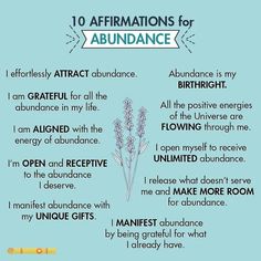 an affirmation for abundance with the words, i am not able to describe it