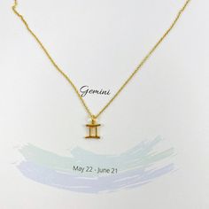 Gemini Zodiac Symbol 14K Gold Necklace Gemini Zodiac Symbol, Meaningful Necklace, Pretty Pendant, Astrological Sign, Zodiac Symbols, 14k Gold Necklace, Gemini Zodiac, Necklace Sizes, Gold Filled Chain