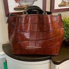 Wonderful Bucket Bag . Two Little Marks On Bottom Otherwise In Excellent Condition. Comes With A Bag. Dooney & Bourke Bags, Dooney & Bourke, Dooney Bourke, Large Bags, Bucket Bag, Bag Lady, Women Shopping, Color