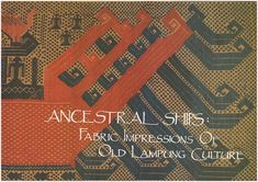 an advertisement for fabric impressions of old lamping culture, with the title'interesting strips fabrics impressionss of old lamping culture '