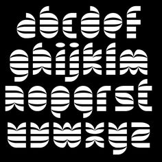 the letters and numbers are made up of white lines on black background, which appear to be interlocked