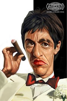 LA GUARIDA DEL EREMITA - relatos, historia, cine y otras malas artes: ACHARD, EL ARTE DE LA CARICATURA Al Pacino, Look On