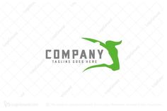 the logo for a company that has an image of a person jumping in the air