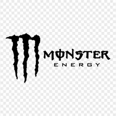 the monster energy logo on a white background