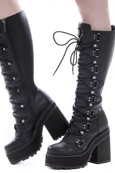 Renegade Moto Boots - Shop Now | KILLSTAR.com | KILLSTAR - US Store Goth Shoes, Gothic Boots, Platform Trainers, Black Wardrobe, Dr Shoes, Fisherman Sandals, New Rock, Shoe Show, Black High Heels