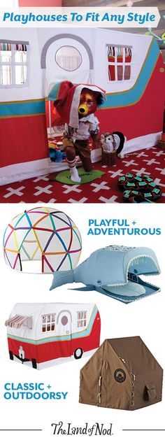 an advertisement for the play house to fit any style