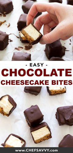 easy chocolate cheesecake bites are the perfect treat for any party or celebration they're made with only 3 ingredients