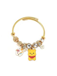 1pc Disney Cartoon Figure Pooh Bear Charms Bracelets Anime Edward Pooh Enamel Pendant Hand Chains Kawaii Cute Fashion Jewelry Gifts     Zinc Alloy     Women Fashion Jewelry, size features are:Bust: ,Length: ,Sleeve Length: Kawaii Bracelet, Disney Charm Bracelet, Disney Charms, Charms Bracelets, Diy Crystals, Crystal Beads Bracelet, Bracelet Ideas, Long Sleeve Tops Casual, Pooh Bear