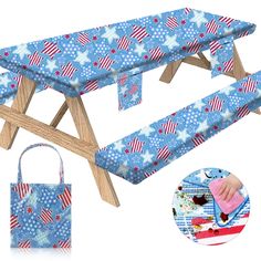 PRICES MAY VARY. 【3 Piece Set】Includes a 72 x 30 table cover and two 72 x 12 bench covers. There is also a handbag for easy carrying.It has elastic bands around it, so it stays firmly on the table and won't slide.Picnic table cover is waterproof and oil-proof.Eating out doesn't add to your worries. 【Easy to Clean and Carry】Picnic table covers fold easily. It's not bulky enough to take up space. Easy to carry out. Besides, we have a handbag for easy carrying. Small and beautiful.This Picnic table 8 Ft Table, Picnic Table Covers Camping, Camper Gifts, Picnic Table Cover, Outdoor Table Covers, Picnic Table Covers, Rv Gear, Picnic Table Bench, Picnic Tablecloth