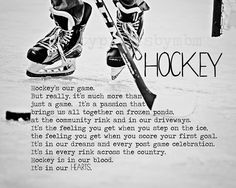 an image of a hockey goalie quote