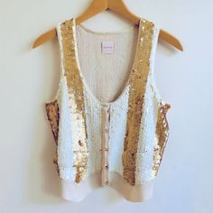 Y2k Era. Australian Brand, Sass And Bide, 100% Silk And Sequins Vest. Never Worn Out. Sequin Vest, Sass And Bide, Y2k Era, Brown Orange, Womens Tops, The 100, Silk, Orange, Women Shopping