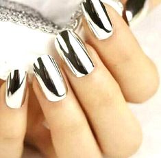 S.he Metallic Magic Mirror Effect Chrome Nail Polish Nail Vanish 3 Color SET Sliver Nails, Metallic Nails Design, Chrome Manicure, Nail Glitter Powder, Chrome Nail Polish, Silver Nail Art, Chrome Nail Powder, Chrome Nails Designs, Nail Effects