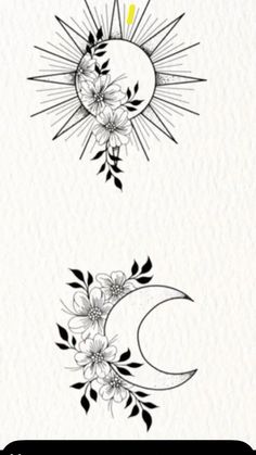 the sun and moon tattoo designs