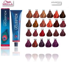 Red Hair Color Chart, Schwarzkopf Hair Color, Wella Koleston, Wella Color Charm, Perfect Hair Color