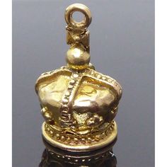 Offered Is A Gold Charm - Can Also Be Used As A Pendant. It Has European Hallmarks And Is Signed. The Charm Is Shaped Like A Crown. Crown King, King Or Queen, Crown Royal, Gold Charm, Gold Color, Crown, Women Jewelry, Queen, Pendant