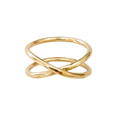 The X Ring's design is reversible, with a front crossover band and back parallel double band allowing for versatile wear. Its light hammered finish adds a high shine and stunning texture, making it the perfect piece for mixing and stacking with other rings for a variety of looks. 14k Gold Filled *This ring fits true to US ring sizes *Made to order (Processing time of 7 business days) X Ring, Crossover Ring, Ring Fit, Ring Sizes, Ring Designs, Crossover, Solid Gold, Gold Filled, Lotion