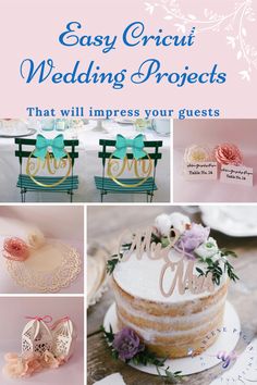 the cover of an easy cricut wedding project that will impress your guests