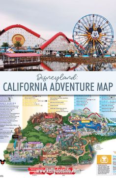 the disneyland california adventure map is shown