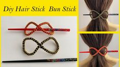 🌹 Stylish Girl's Fashion | DIY Hair Stick Making At Home - Handmade Bun Stick | DIY Hair Accessories - YouTube Hair Slides Diy, Bun Stick, Cuffs Diy, Diy Hair Clip, Hair Accessories Bun, Hair Items, Stick Diy, Hair Projects