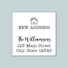 New Home Address - Square Address Label Square Address Label The Note House Coloring Letters, Personalized Address Labels, How To Fold Notes, New Address, Teacher Notes, Address Label, Address Labels, Thank You Notes, Gift Stickers