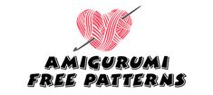 the words amigurmi free patterns are written in black and red on a white background