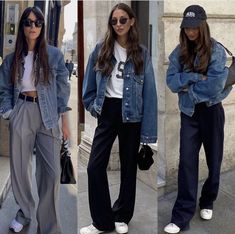 Linen Pants Style, Jacket Outfit Women, Italy Outfits, Everyday Fashion Outfits, Casual Day Outfits, Chill Outfits, Denim Jacket Women, Casual Fall Outfits, Jacket Women