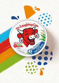 the laughing cow brand logo on a white background