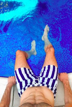 . Beach Outfit Men, Men's Summer Outfit, Swimming Pool Photos, Mens Summer Outfits, Beach Wear Men, Real Followers, Purple Shorts, Shirtless Men, Summer Trends