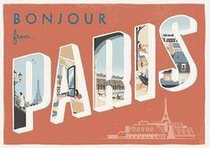 the words paris are made up of different pictures and letters that spell out their name