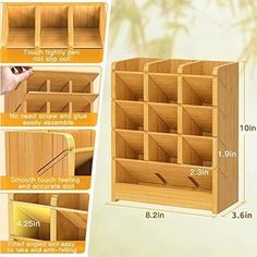 the instructions for how to make a bamboo bookcase