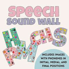 a poster with the words speech sound wall