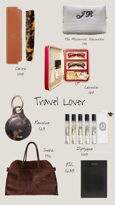 the contents of a travel lover's packing list