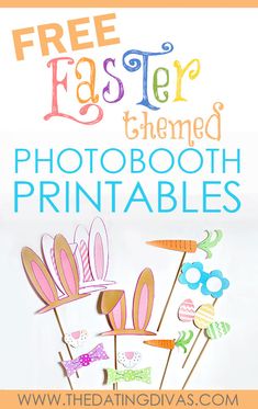 the free easter themed photo booth printables