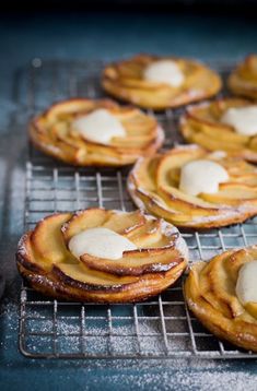 some food is cooling on a rack and ready to be baked in the oven or used as an appetizer