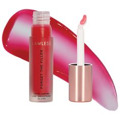 Find LAWLESS Forget The Filler Lip Plumper Line Smoothing Gloss on Editorialist. A clinically tested, ultra-shiny gloss with immediate and long-term softening, hydrating, and visibly plumping benefits.Ingredient Callouts: This product is cruelty-free and vegan.What Else You Need to Know: This clean lip gloss feels wonderful to apply with a plush applicator that luxuriously hugs your lips. Immediately, lips feel comforted and appear ultra-shiny and smooth with less-visible lines and signs of irri Clean Lip Gloss, Lawless Forget The Filler, Filler Lip, Cherry Vanilla, Soften Lips, Lip Plumping, Sephora Beauty, Lip Products, Lip Hydration