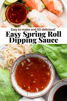 an easy spring roll dipping sauce recipe with shrimp